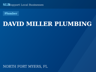 DAVID MILLER PLUMBING — Plumber in NORTH FORT MYERS, FL