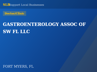 GASTROENTEROLOGY ASSOC OF SW FL LLC — Doctor/Clinic in FORT MYERS, FL