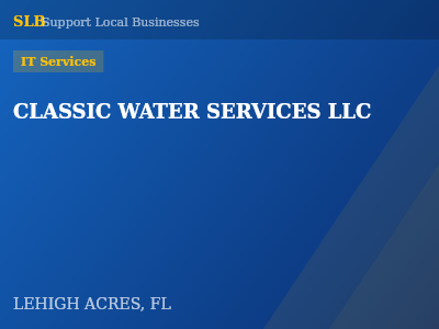 CLASSIC WATER SERVICES LLC — IT Services in LEHIGH ACRES, FL