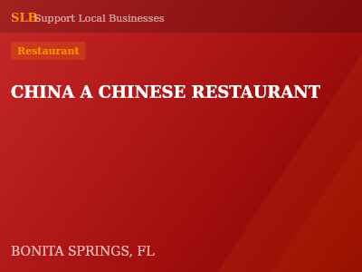 CHINA A CHINESE RESTAURANT — Restaurant in BONITA SPRINGS, FL
