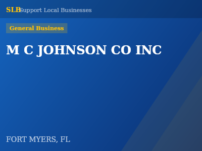 M C JOHNSON CO INC — General Business in FORT MYERS, FL