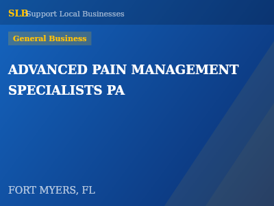 ADVANCED PAIN MANAGEMENT SPECIALISTS PA — General Business in FORT MYERS, FL