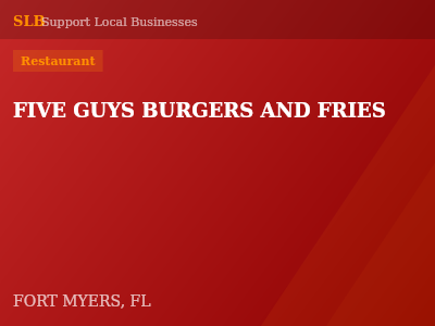 FIVE GUYS BURGERS AND FRIES — Restaurant in FORT MYERS, FL