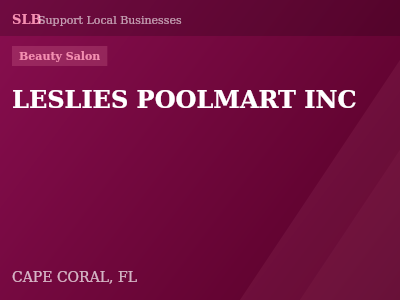 LESLIES POOLMART INC — Beauty Salon in CAPE CORAL, FL