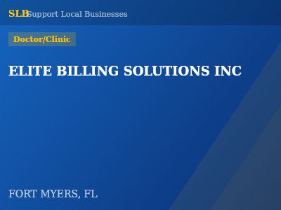 ELITE BILLING SOLUTIONS INC — Doctor/Clinic in FORT MYERS, FL