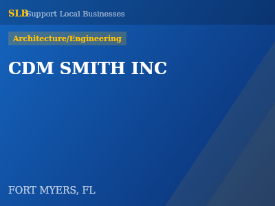 CDM SMITH INC — Architecture/Engineering in FORT MYERS, FL