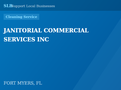 JANITORIAL COMMERCIAL SERVICES INC — Cleaning Service in FORT MYERS, FL