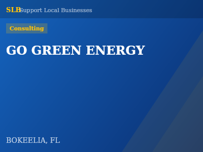 GO GREEN ENERGY — Consulting in BOKEELIA, FL