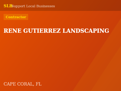 RENE GUTIERREZ LANDSCAPING — Contractor in CAPE CORAL, FL