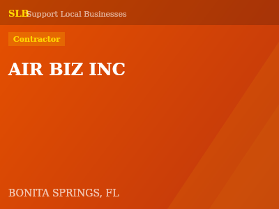 AIR BIZ INC — Contractor in BONITA SPRINGS, FL