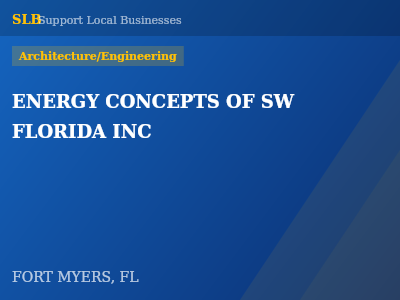 ENERGY CONCEPTS OF SW  FLORIDA INC — Architecture/Engineering in FORT MYERS, FL