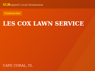 LES COX LAWN SERVICE — Contractor in CAPE CORAL, FL