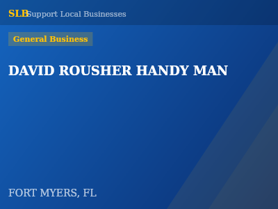 DAVID ROUSHER HANDY MAN — General Business in FORT MYERS, FL