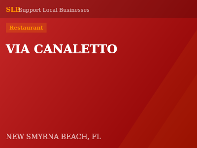 VIA CANALETTO — Restaurant in NEW SMYRNA BEACH, FL