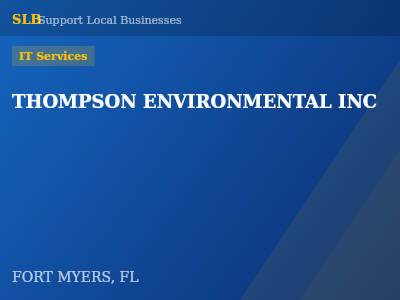 THOMPSON ENVIRONMENTAL INC — IT Services in FORT MYERS, FL