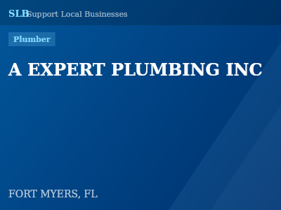 A EXPERT PLUMBING INC — Plumber in FORT MYERS, FL