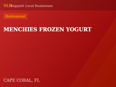 MENCHIES FROZEN YOGURT — Restaurant in CAPE CORAL, FL