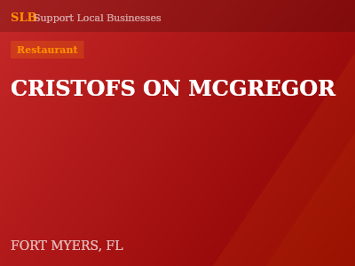 CRISTOFS ON MCGREGOR — Restaurant in FORT MYERS, FL