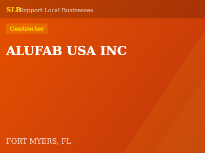 ALUFAB USA INC — Contractor in FORT MYERS, FL