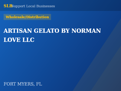 ARTISAN GELATO BY NORMAN LOVE LLC — Wholesale/Distribution in FORT MYERS, FL