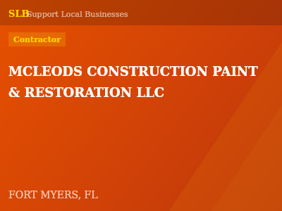 MCLEODS CONSTRUCTION PAINT & RESTORATION LLC — Contractor in FORT MYERS, FL