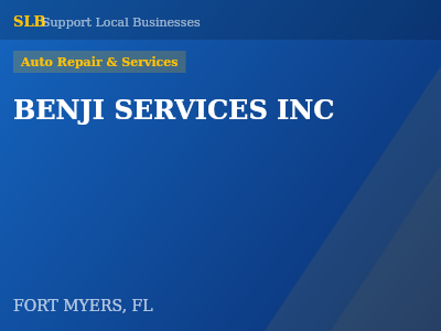 BENJI SERVICES INC — Auto Repair & Services in FORT MYERS, FL
