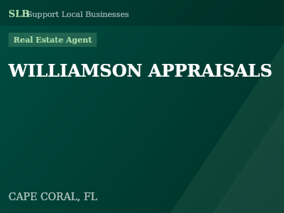 WILLIAMSON APPRAISALS — Real Estate Agent in CAPE CORAL, FL