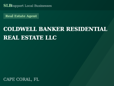 COLDWELL BANKER RESIDENTIAL REAL ESTATE LLC — Real Estate Agent in CAPE CORAL, FL