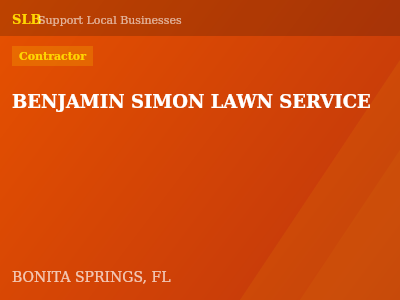 BENJAMIN SIMON LAWN SERVICE — Contractor in BONITA SPRINGS, FL