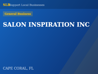 SALON INSPIRATION INC — General Business in CAPE CORAL, FL