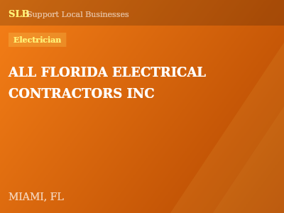 ALL FLORIDA ELECTRICAL CONTRACTORS INC — Electrician in MIAMI, FL