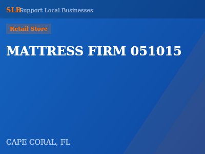 MATTRESS FIRM 051015 — Retail Store in CAPE CORAL, FL