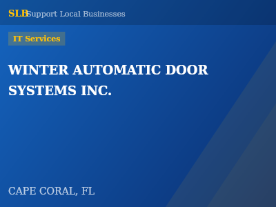 WINTER AUTOMATIC DOOR SYSTEMS INC. — IT Services in CAPE CORAL, FL