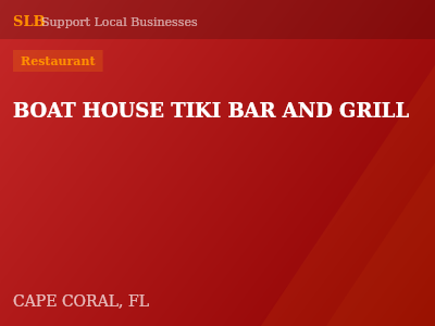 BOAT HOUSE TIKI BAR AND GRILL — Restaurant in CAPE CORAL, FL