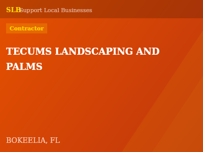TECUMS LANDSCAPING AND PALMS — Contractor in BOKEELIA, FL