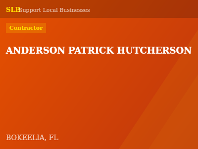 ANDERSON PATRICK HUTCHERSON — Contractor in BOKEELIA, FL