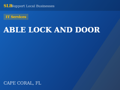 ABLE LOCK AND DOOR — IT Services in CAPE CORAL, FL