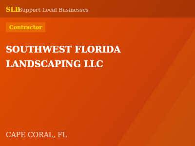 SOUTHWEST FLORIDA LANDSCAPING LLC — Contractor in CAPE CORAL, FL