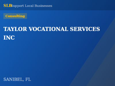 TAYLOR VOCATIONAL SERVICES INC — Consulting in SANIBEL, FL
