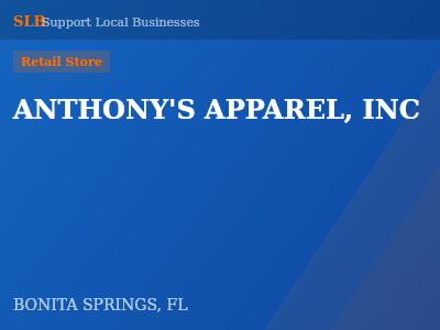 ANTHONY'S APPAREL, INC — Retail Store in BONITA SPRINGS, FL