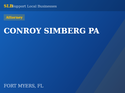 CONROY SIMBERG PA — Attorney in FORT MYERS, FL