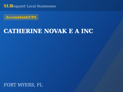 CATHERINE NOVAK E A INC — Accountant/CPA in FORT MYERS, FL
