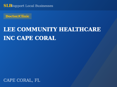 LEE COMMUNITY HEALTHCARE INC CAPE CORAL — Doctor/Clinic in CAPE CORAL, FL