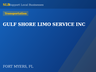 GULF SHORE LIMO SERVICE INC — Transportation in FORT MYERS, FL