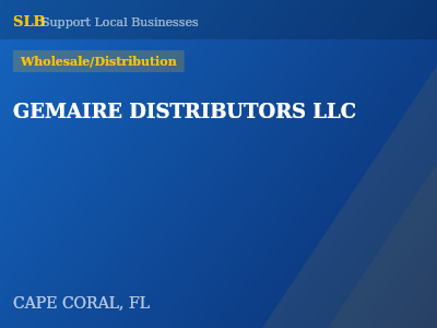 GEMAIRE DISTRIBUTORS LLC — Wholesale/Distribution in CAPE CORAL, FL