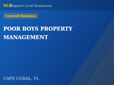 POOR BOYS PROPERTY MANAGEMENT — General Business in CAPE CORAL, FL