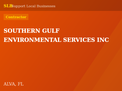 SOUTHERN GULF ENVIRONMENTAL SERVICES INC — Contractor in ALVA, FL