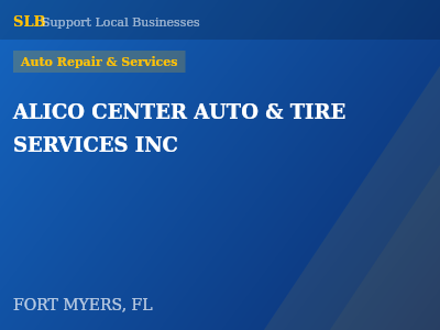 ALICO CENTER AUTO & TIRE SERVICES INC — Auto Repair & Services in FORT MYERS, FL