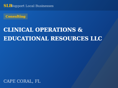 CLINICAL OPERATIONS & EDUCATIONAL RESOURCES LLC — Consulting in CAPE CORAL, FL
