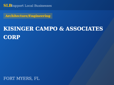 KISINGER CAMPO & ASSOCIATES CORP — Architecture/Engineering in FORT MYERS, FL
